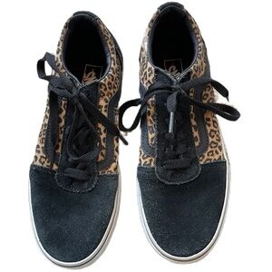 VANS Off The Wall Leopard Print Shoes Size 4.5 Women's, Size 3 Kids